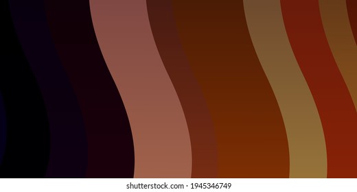 Light Pink, Yellow vector backdrop with curves. Abstract illustration with bandy gradient lines. Pattern for busines booklets, leaflets
