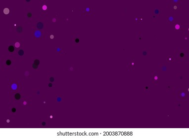 Fondo vector amarillo claro rosa con puntos. Hermosa ilustración de color con círculos borrosos en estilo natural. Diseño para afiches, pancartas.
