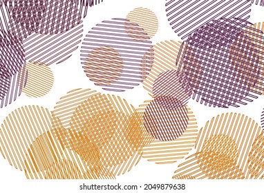 Light Pink, Yellow vector backdrop with dots. Blurred bubbles on abstract background with colorful gradient. Pattern for textures of wallpapers.