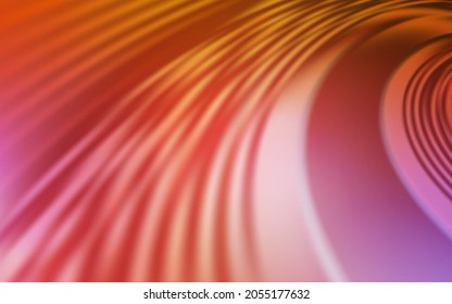 Light Pink, Yellow vector backdrop with bent lines. A circumflex abstract illustration with gradient. A completely new design for your business.