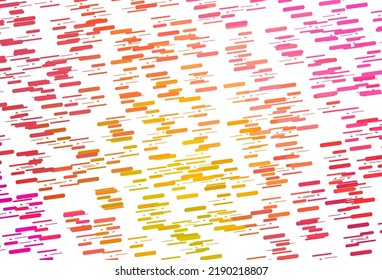 Light Pink, Yellow vector backdrop with long lines. Glitter abstract illustration with colored sticks. Pattern for websites, landing pages.