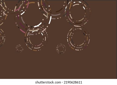 Light pink, yellow vector backdrop with dots. Blurred decorative design in abstract style with bubbles. Pattern for beautiful websites.