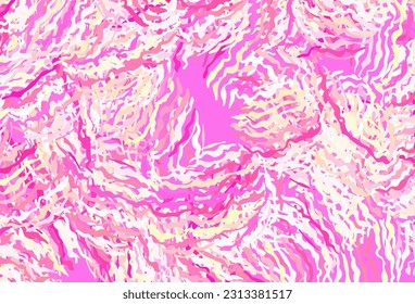 Fondo vector amarillo y rosa claro con líneas irregulares. Una ilustración colorida completamente nueva en un estilo sencillo. Diseño abstracto para su sitio web.