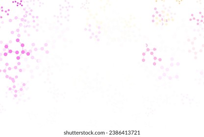Light Pink, Yellow vector backdrop with artificial intelligence data. Colorful design in simple style with AI links. Pattern for  poster, banner of technology.
