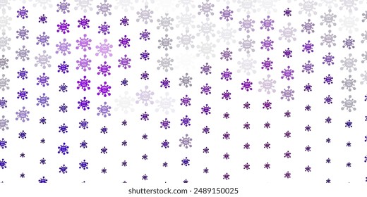 Light Pink, Yellow vector backdrop with virus symbols. Colorful  gradient illness symbols in simple abstract style. Simple design against epidemic information.