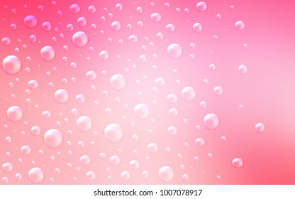 Light Pink, Yellow vector background with dots. Abstract illustration with colored bubbles in nature style. The pattern can be used for aqua ad, booklets.