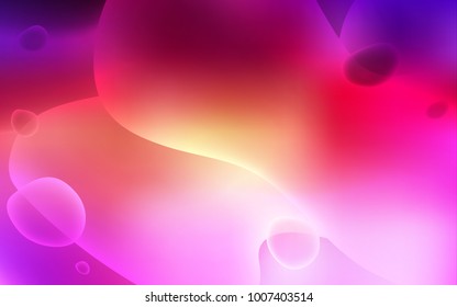 Light Pink, Yellow vector background with bubble shapes. Shining illustration, which consist of blurred lines, circles. A completely new memphis design for your business.