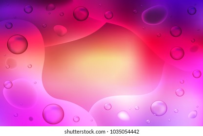 Light Pink, Yellow vector background with abstract circles. Colorful abstract illustration with gradient lines. The elegant pattern for brand book.
