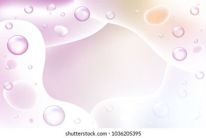 Light Pink, Yellow vector background with curved circles. Colorful illustration in abstract memphis style with gradient. Pattern for your business design.
