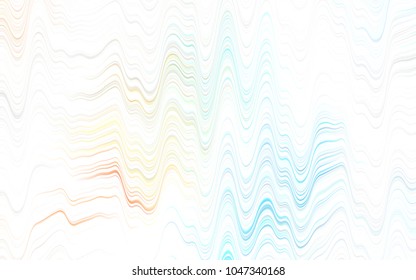 Light Pink, Yellow vector background with bent lines. Colorful illustration in abstract marble style with gradient. The best blurred design for your business.