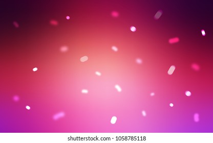 Light Pink, Yellow vector background with xmas snowflakes. Blurred decorative design in xmas style with snow. New year design for your business advert.