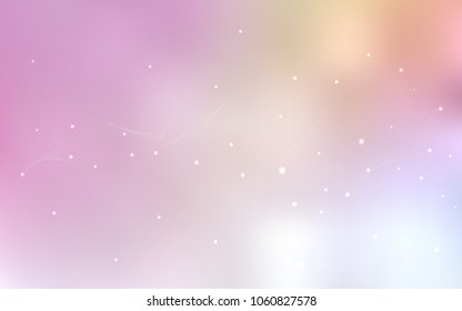 Light Pink, Yellow vector background with bubbles. Abstract illustration with colored bubbles in nature style. The pattern can be used for ads, leaflets of liquid.