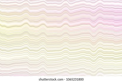 Light Pink, Yellow vector background with abstract lines. Shining crooked illustration in marble style. The best blurred design for your business.
