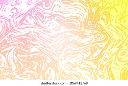 Light Pink, Yellow vector background with liquid shapes. Colorful abstract illustration with gradient lines. The template for cell phone backgrounds.