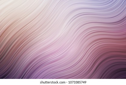 Light Pink, Yellow vector background with curved circles. Glitter abstract illustration with wry lines. The best blurred design for your business.
