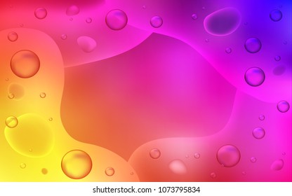Light Pink, Yellow vector background with lamp shapes. A completely new color illustration in memphis style. Textured wave pattern for backgrounds.