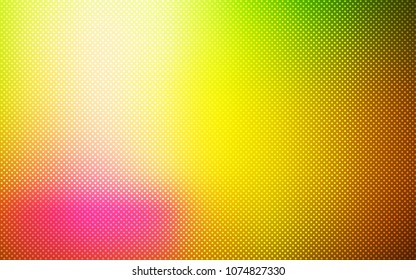 Light Pink, Yellow vector background with bubbles. Beautiful colored illustration with blurred circles in nature style. Pattern can be used for ads, leaflets.