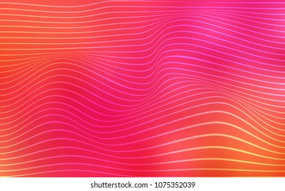 Light Pink, Yellow vector background with abstract lines. Colorful illustration in abstract cranked style with gradient. Brand-new design for your ads, poster, banner.