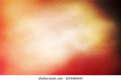 Light Pink, Yellow vector background with galaxy stars. Modern abstract illustration with Big Dipper stars. Smart design for your business advert.