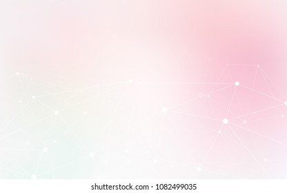 Light Pink, Yellow vector background with bubbles, lines. Illustration with set of colorful abstract circles and lines. Pattern can be used for ads, leaflets.