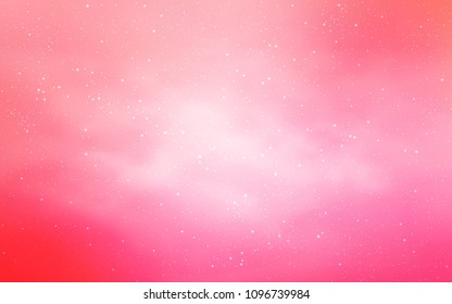 Light Pink, Yellow vector background with galaxy stars. Modern abstract illustration with Big Dipper stars. Best design for your ad, poster, banner.