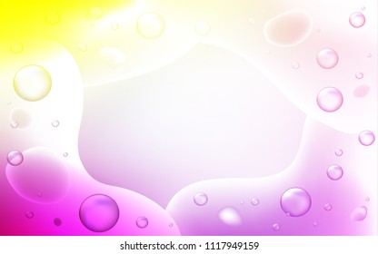 Light Pink, Yellow vector background with bent lines. An elegant bright illustration with gradient. The elegant pattern for brand book.