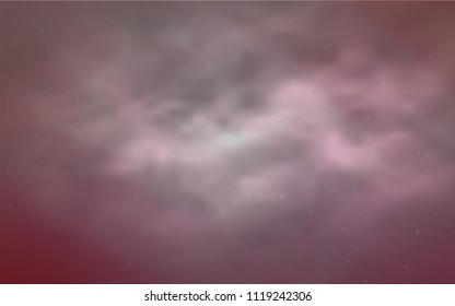 Light Pink, Yellow vector background with galaxy stars. Blurred decorative design in simple style with galaxy stars. Smart design for your business advert.