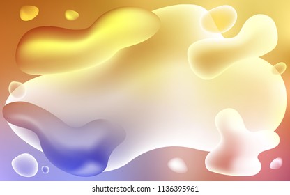 Light Pink, Yellow vector background with lamp shapes. A vague circumflex abstract illustration with gradient. A completely new template for your business design.