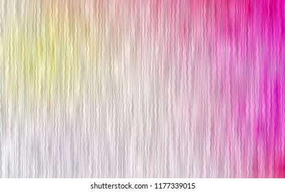 Light Pink, Yellow vector background with lava shapes. A vague circumflex abstract illustration with gradient. Textured wave pattern for backgrounds.