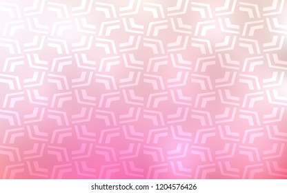 Light Pink, Yellow vector background with bent lines. A completely new color illustration in marble style. Textured wave pattern for backgrounds.