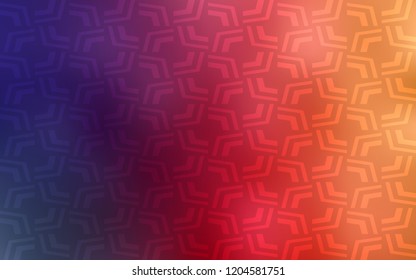 Light Pink, Yellow vector background with bent lines. A sample with blurred bubble shapes. A new texture for your  ad, booklets, leaflets.