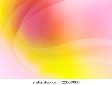 Light Pink, Yellow vector background with lamp shapes. An elegant bright illustration with gradient. The elegant pattern for brand book.