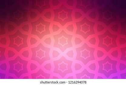 Light Pink, Yellow vector background with colored stars. Blurred decorative design in simple style with stars. Pattern for wrapping gifts.