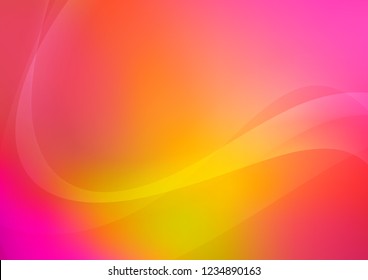 Light Pink, Yellow vector background with liquid shapes. Creative illustration in halftone marble style with gradient. Marble design for your web site.