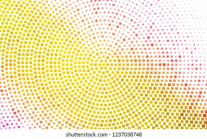Light Pink, Yellow vector background with rectangles. Glitter abstract illustration with rectangular shapes. Pattern can be used for websites.