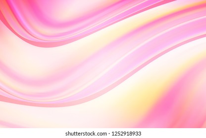 Light Pink, Yellow vector background with lava shapes. Glitter abstract illustration with wry lines. A completely new template for your business design.