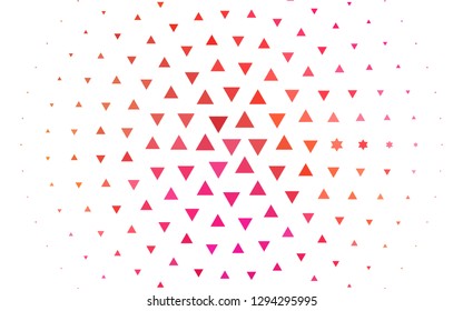 Light Pink, Yellow vector background with triangles. Illustration with set of colorful triangles. Pattern for busines ad, booklets, leaflets