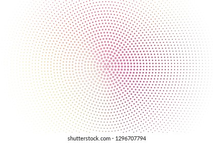 Light Pink, Yellow vector  background with spots. Glitter abstract illustration with blurred drops of rain. Design for your business advert.