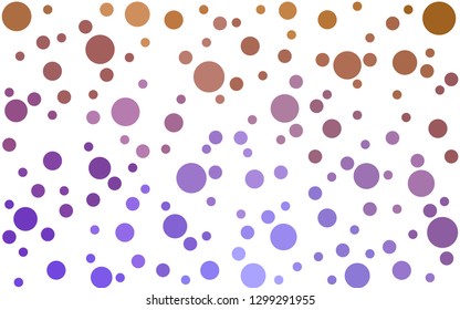 Light Pink, Yellow vector  background with spots. Abstract illustration with colored bubbles in nature style. Pattern for beautiful websites.