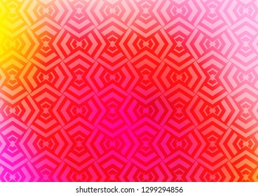 Light Pink, Yellow vector background with straight lines. Glitter abstract illustration with colored sticks. Pattern for websites, landing pages.