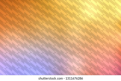 Light Pink, Yellow vector background with straight lines. Glitter abstract illustration with colorful sticks. Template for your beautiful backgrounds.