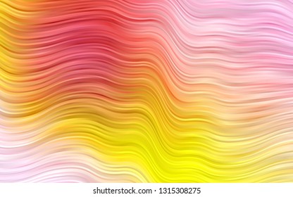 Light Pink, Yellow vector background with bubble shapes. Blurred geometric sample with gradient bubbles.  A new texture for your  ad, booklets, leaflets.