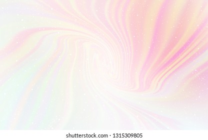 Light Pink, Yellow vector background with astronomical stars. Shining colored illustration with bright astronomical stars. Template for cosmic backgrounds.