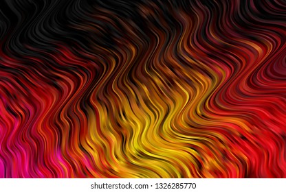 Light Pink, Yellow vector background with lamp shapes. Colorful illustration in abstract marble style with gradient. Textured wave pattern for backgrounds.