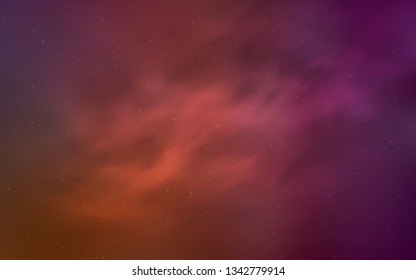 Light Pink, Yellow vector background with galaxy stars. Modern abstract illustration with Big Dipper stars. Template for cosmic backgrounds.