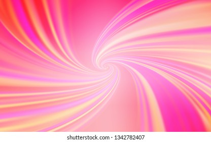 Light Pink, Yellow vector background with wry lines. Colorful geometric sample with gradient lines.  Template for cell phone screens.