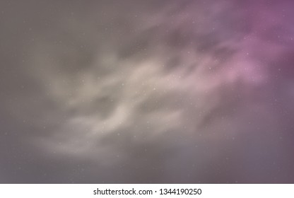 Light Pink, Yellow vector background with astronomical stars. Space stars on blurred abstract background with gradient. Smart design for your business advert.