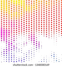 Light Pink, Yellow vector background in polygonal style. Abstract gradient illustration with colorful rectangles. Best design for your ad, poster, banner.