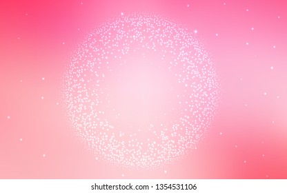Light Pink, Yellow vector background with astronomical stars. Shining colored illustration with bright astronomical stars. Pattern for astrology websites.
