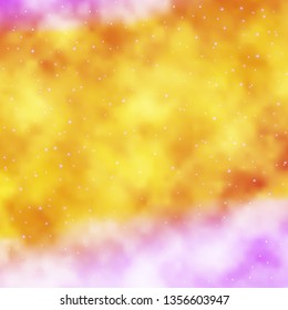 Light Pink, Yellow vector background with colorful stars. Shining colorful illustration with small and big stars. Design for your business promotion.